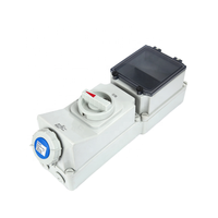 Prise industrielle étanche IP67 avec verrouillage double et rail de guidage standard DIN 16A 32A 3 broches 4 broches 5 broches
