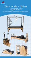 Chaise Cadillac de Pilates 5 pièces en chêne médical, réglable, avec échelle et support lombaire pour exercices physiques