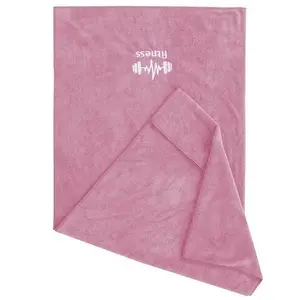 Serviette de fitness brodée avec logo personnalisé, serviette de sport en microfibre épaisse et absorbante à séchage rapide