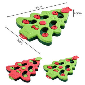 <span class=keywords><strong>Best</strong></span>-seller moderno albero di natale forma di cane <span class=keywords><strong>Puzzle</strong></span> giocattolo lento alimentatore per il gatto e il cane aumenta IQ giocattolo interattivo per animali domestici - Product Image 5