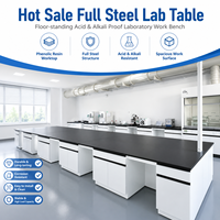 Table de laboratoire autoportante en acier, résistante aux acides et aux alcalis, avec plan de travail en résine phénolique – Offre Spéciale