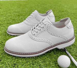 OEM Custom Waterproof Microfiber Leather <b>Brogue</b> Spiked Professional Anti-slip Luxury Classic Sport Outdoor <b>Men</b> Golf Shoes - Product Image 2