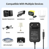 Adaptador Universal AC-DC 15v 2a 30W, Fuente de Alimentación con Entrada AC100-240v y Salida 30w 0.8/1/1.2/2/3A para Tiras LED y Cámaras