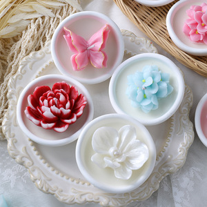 Elegant 3D Flower Butterfly Gypsum Cup Aroma <b>Candle</b> Handmade Soy Wax Household Decor Souvenir <b>Gift</b> - Product Image 5