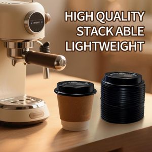 Couvercle Sipper Dome pour tasses à boissons chaudes (convient aux contenances de 10 oz à 24 oz), noir - Product Image 5