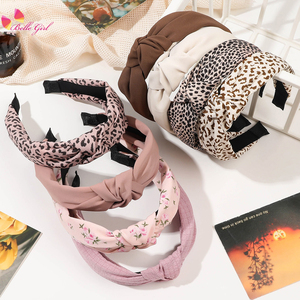 BELLEWORLD波西米亚豹纹发带宽头带多色发带碎花发带扭曲打结配件 - Product Image 1
