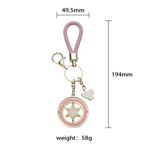 <strong>Snowflake</strong> Carabiner Keychain Sided Rotatable Electroplated Imitation Enamel Printed Lightweight Zinc Alloy Fashion Custom Modern - Product Image 5