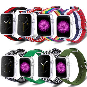 สมาร์ทวอทช์คู่สีรุ้งสายนาฬิกาไนลอนสำหรับ Apple Watch band 38 40 41 42 44 45 49มม. สำหรับ iWatch Series 8 7 6 bracele