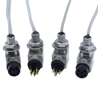 Conector Impermeable IP68 de Ángulo Recto para PCB, Conectores de Cable RF Marinos, Conector Submarino ROV, Conector de Alimentación Submarino de 3 Pines Macho y Hembra