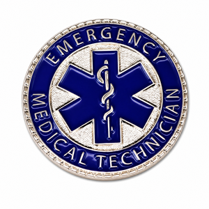 Épinglette promotionnelle personnalisée <span class=keywords><strong>en</strong></span> alliage de zinc plaqué argent, motif caducée médical, pour médecins, infirmières, ambulances, objets de collection artistiques, sérigraphie - Product Image 2