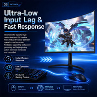 Monitor de Juegos para PC Ultrawide R1500 Curvo de 34 Pulgadas 2K 240Hz con Sincronización Adaptativa, Sin Parpadeo, LCD con Iluminación RGB