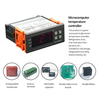 Régulateur de température Stc 8080a + Régulateur de température électronique 220v pour le dégivrage et la réfrigération chronométrés