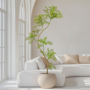 Gros Enkianthus Artificiels Vraie Touche Verte <span class=keywords><strong>Pot</strong></span> En Plastique Style Naturel Herbe Bureau À Domicile Nouvelles Fleurs Extérieures Olive Mousse - Product Image 3