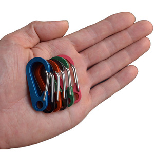 Mini Hook 45mm D-Shaped Aluminum Hook Carabiner Clip Key chain Climbing Carabiner