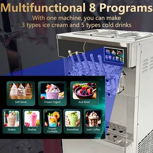 Máquina de Helados de 3 Sabores, Máquina Comercial para Hacer Helados Suaves, Máquina Comercial para Hacer Sundaes de 3 Boquillas - Product Image 2