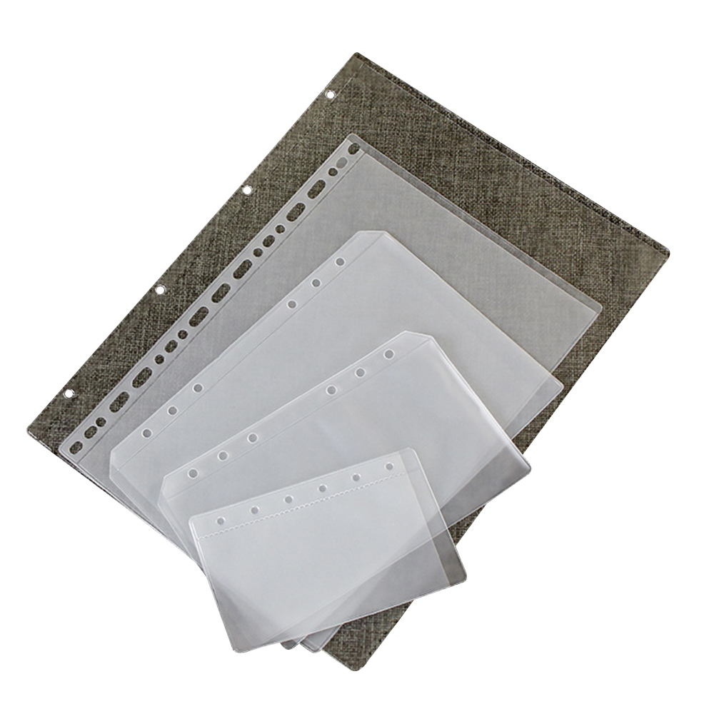 Папки на молнии A4/A5/A6/A7/B5 с 6 отверстиями, пластиковые водонепроницаемые карманные папки из ПВХ