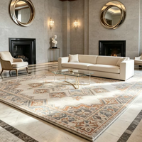 Persischer Stil Kunstfell-Teppich Weicher Plüsch Flauschiger Maschinengefertigter Rutschfester Teppich für Wohnzimmer Schlafzimmer Heim-Bodendekoration