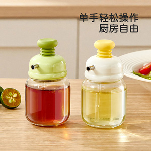 Mini Oil Bottle 100Ml Press Dispense Leak Resistant For Cooking Condiments Storage - Product Image 2