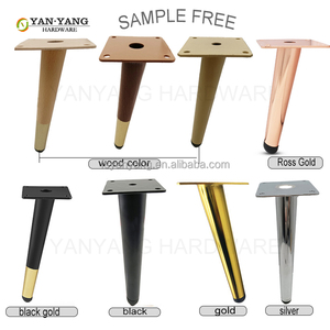 Yanyang <span class=keywords><strong>pied</strong></span> <span class=keywords><strong>de</strong></span> Support <span class=keywords><strong>de</strong></span> <span class=keywords><strong>lit</strong></span> 150MM polissage or brillant meuble TV Style conique canapé en fer jambe en métal pour meubles - Product Image 3
