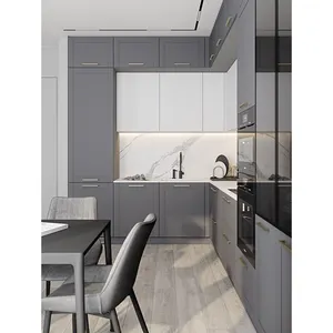 Armários de cozinha modernos para apartamentos e armários de cozinha em pvc com design personalizado, designs clássicos