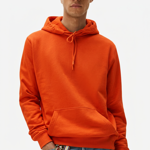 Sudadera con Capucha de Invierno Bordada, 80% Algodón, 20% Poliéster, Hombros Caídos, Cuello Cruzado, Puños y Dobladillo Acanalados, Verde Polvo - Product Image 3