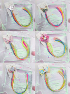 Pince d'extensions de <span class=keywords><strong>cheveux</strong></span> bouclés colorés pour filles pinces à <span class=keywords><strong>cheveux</strong></span> pour enfants queues de cheval arc-en-ciel pince à perruque épaisse (<span class=keywords><strong>cheveux</strong></span> bouclés) - Product Image 5