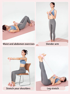 Elastic Pull <b>Ropes</b> Abdominal <b>Exerciser</b> Rower Belly Resistance Band Home Gym Sport Training Elastic Bands for Fitness Equipment - Product Image 2