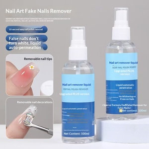 Dissolvant liquide pour ongles non agressif, dégraissant à base d'alcool, 100 ml, pour une élimination rapide - Product Image 1
