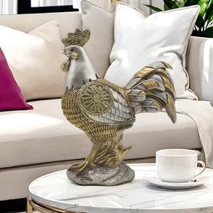 Adorno de Gallo de Resina Epoxi, Estilo Retro Europeo, Arte Folclórico Artístico, para Hogar, Sala de Estar, Escritorio, Artesanía de Gallo del Zodiaco - Product Image 3