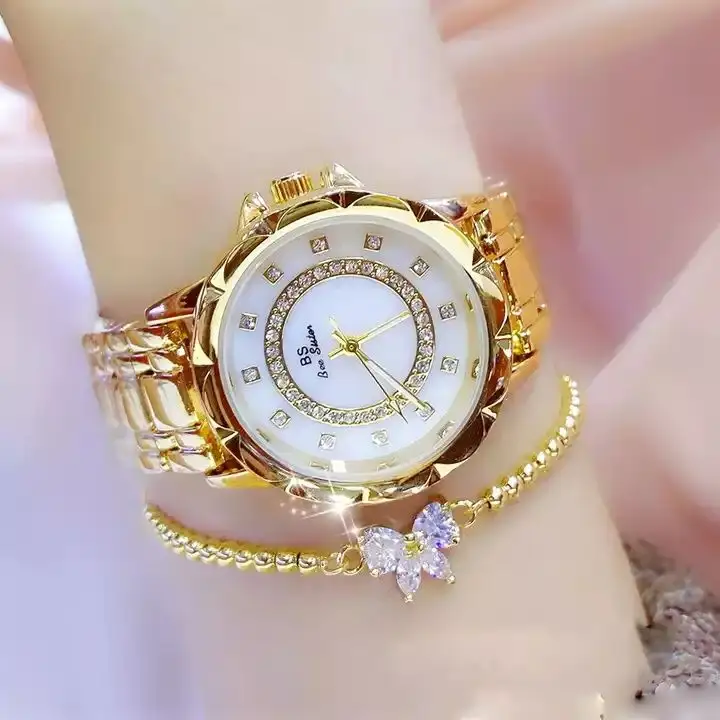 BSBEE姉妹FA1506高級ダイヤモンド女性ファッション時計エレガントな女性時計時計腕時計クォーツ