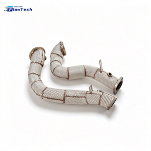 Tubería de escape de acero inoxidable 304 de alta calidad para BMW 335i 135i N54 3.0T Twin Turbo de alto flujo, ajuste directo con escudo térmico - Product Image 2