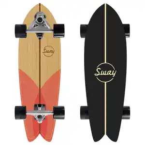 Quality Carver CX7 Land Surfing Skateboard Customize Logo Fish Surfboard 32 inches Longboard
