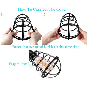 Luminaire suspendu LED moderne en forme de <span class=keywords><strong>cage</strong></span> en fer, lumière blanc chaud 3000K, garantie de 2 ans, <span class=keywords><strong>pour</strong></span> chambre à coucher, <span class=keywords><strong>escalier</strong></span>, salon - Utilisation domestique - Product Image 3