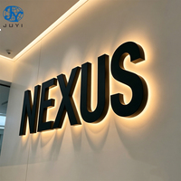 Letras Acrílicas Personalizables con Retroiluminación LED 3D Brillante, de Acero Inoxidable, para Letreros Exteriores de Parques Comerciales, Resistentes al Agua IP65, con Bluetooth
