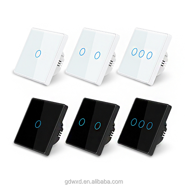 For Smart 86 Euro Regulation 4-Way Touch Switch with Zigbee PC Material 4 Outlets