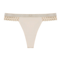 Nouveauté 2026 En gros Culottes pour femmes, Lingerie sexy, Strings, G-strings, Culottes sans couture en soie glacée avec motif lettre V