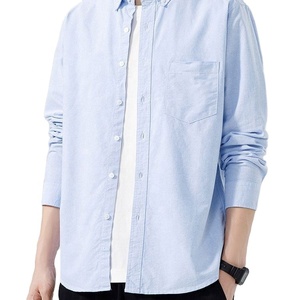 <strong>Mens</strong> Oxford Shirt <strong>Long</strong> Sleeve <strong>for</strong> Spring and Autumn Business Casual Workwear Style Loose <strong>Coat</strong> - Product Image 2