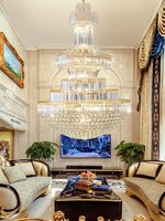 Lustre LED en cristal grand format pour hall d'hôtel, salle à manger, mosquée – Décoration moderne et luxueuse de style nordique contemporain