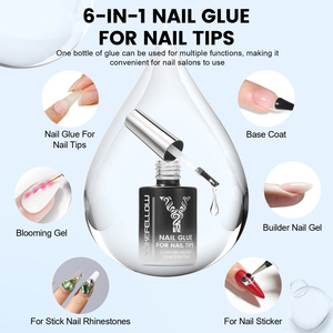 YOKEFELLOW Colle à ongles longue durée pour embouts de <span class=keywords><strong>gel</strong></span> doux Colle à ongles 16ML pour <span class=keywords><strong>extension</strong></span> de <span class=keywords><strong>gel</strong></span> <span class=keywords><strong>X</strong></span> ongles - Product Image 3