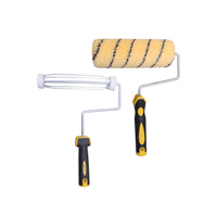 Cadre de rouleau à peinture premium à 4 fils, poignée ergonomique en caoutchouc souple pour la maison