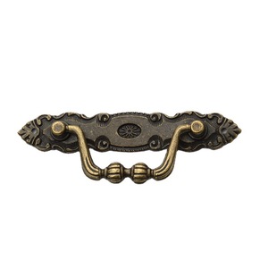European Style Zinc Alloy Drawer Handle <b>Antique</b> Bronze Bar Shape Easy Installation Furniture Hardware - Product Image 3