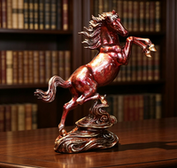 Statue de Cheval en Cuivre Feng Shui pour le Succès et la Richesse, Figurine Décorative de Bureau, Ornement pour la Maison et le Bureau, Cadeau d'Affaires