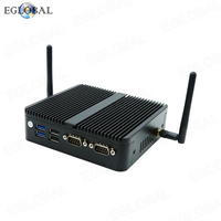 Mini Ordenador EGLOBAL Sin Ventilador, Intel N100, DDR4, MSATA SSD, Win10, 4 USB, Nuc, 3 HD, 2 COM, WiFi, 2 RJ45 Gigabit LAN, Audio, Linux