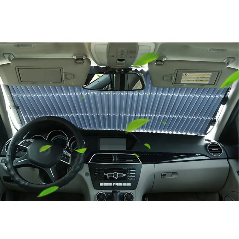 Rideau de refroidissement d'été chaud Anti-UV pare-brise de voiture facile à utiliser pare-brise pliable pare-soleil pare-brise rétractable couverture de voiture