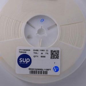 Manufacturer Direct RR2012 0805L1135FT 0805 2012 Resistors Chip Resistors SMD Resistors 11.3Mohm 1% 1/8W Thick Film Resistor - Product Image 1