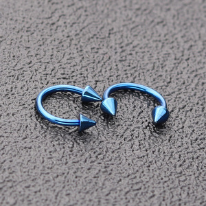 Piercing pour lèvres, anneau en acier inoxydable, noir, bon marché, piercing pour le nez, en titane, vente en gros - Product Image 4