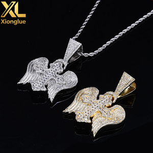 Best-selling <b>Cross</b>-shaped Wing Zircon Pendant for Men - Hip-hop Necklace Custom-made Personalized Retro-style Accessory - Product Image 5