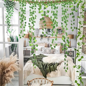 Striscia di edera simulata pianta appesa pianta foglie verdi famiglia camera da letto festa di nozze giardino parete decorazione della stanza - Product Image 3