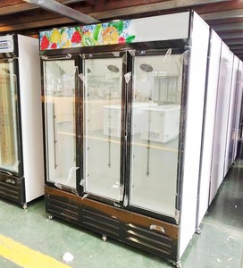 Congélateur vertical commercial avec porte vitrée pour boissons, idéal pour les magasins et restaurants, réfrigérateur de présentation pour boissons - Product Image 2