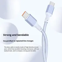 Cable USB-C 2.0 Corto de 0.1/0.2/0.3m, Fabricación OEM/ODM, Carga Rápida PD de 60W y Transmisión de Datos, 50cm, para iPhone 17 y Uso en Automóvil, Nailon